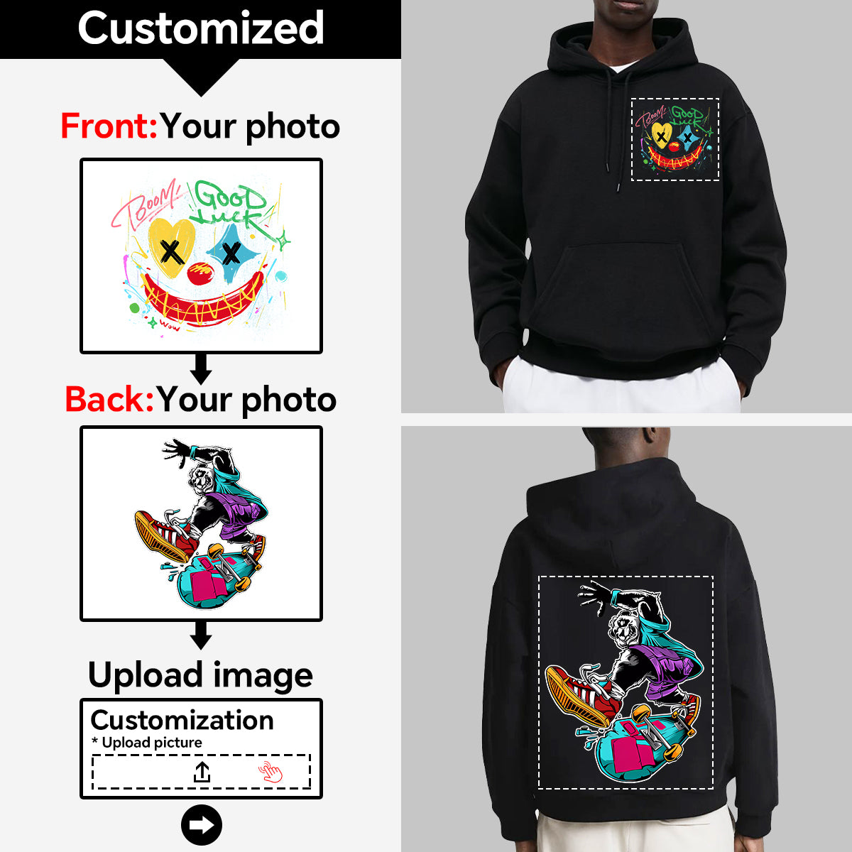 Men's hoodie customization