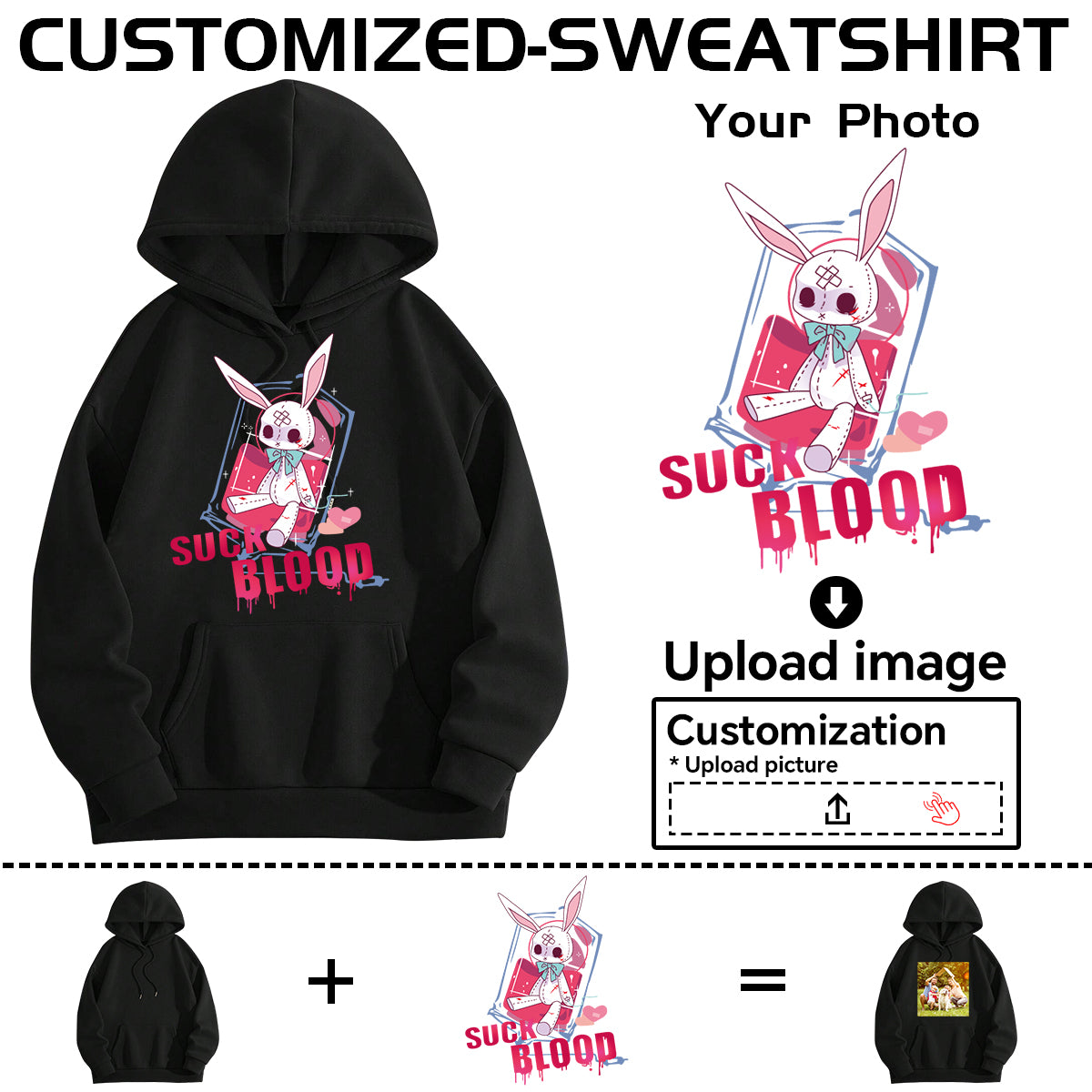 Women's sweatshirt customization