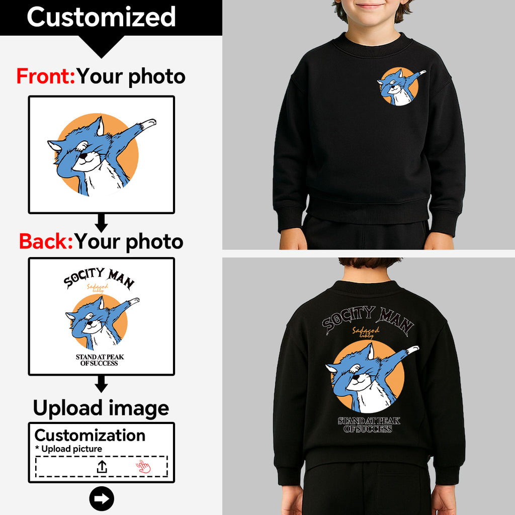 Boys' crew neck sweatshirt customization