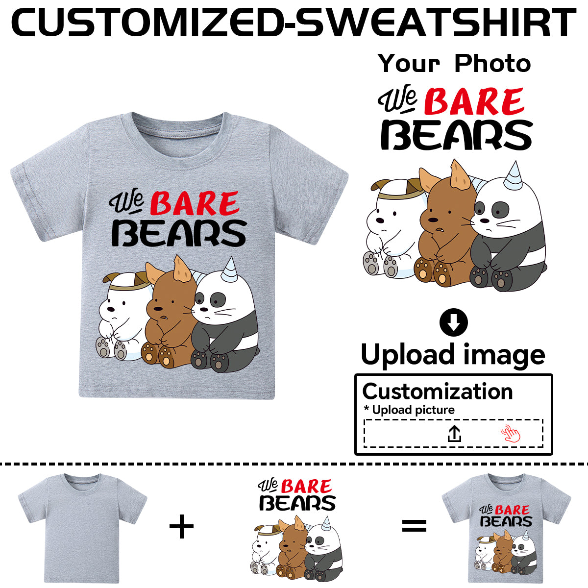 Boys' T-shirts are customized